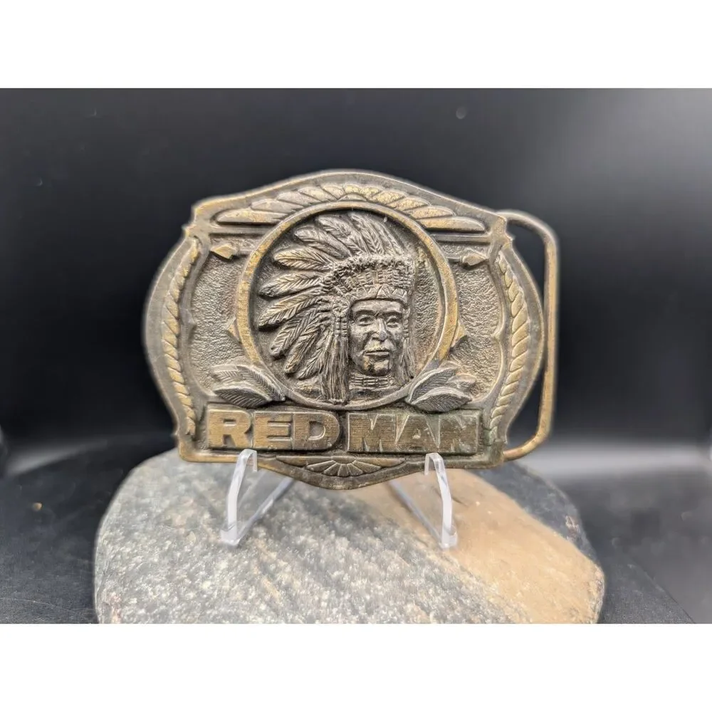 1988 Red Man Belt Buckle – American Buckle Co. – Limited Edition